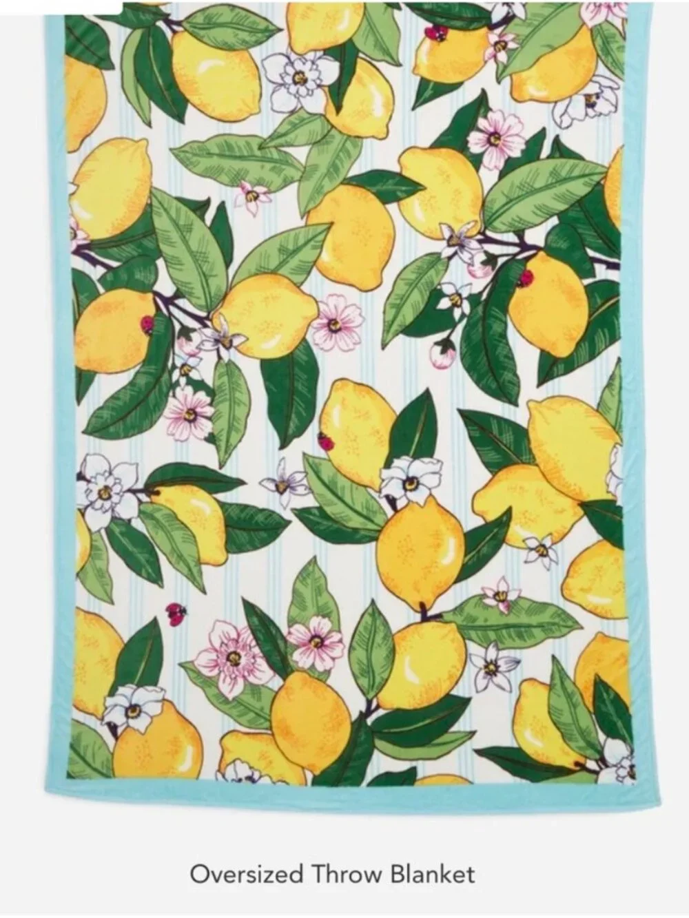 Vera‎ Bradley XL Oversized Throw Blanket Lemon Grove Floral